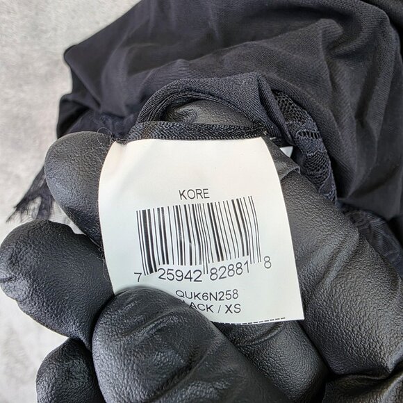 BCBGMAXAZRIA Dress Womens XS Black Kore Lace Sweetheart Bubble Hem Cocktail - Picture 6 of 11